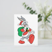 BUGS BUNNY™ Santa Feestdagenkaart (Staand voorkant)
