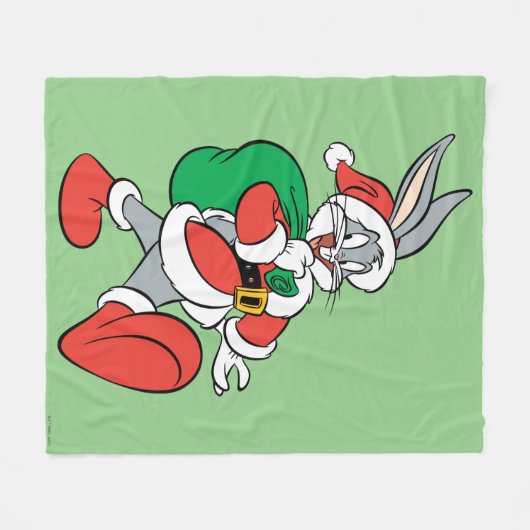 BUGS BUNNY™ Santa Fleece Deken (Voorkant (Horizontaal))
