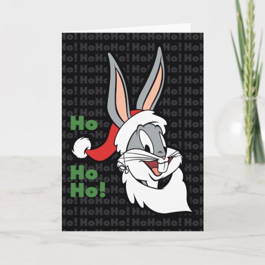 BUGS BUNNY™ Santa "Ho Ho Ho!" Feestdagen Kaart (Voorkant)