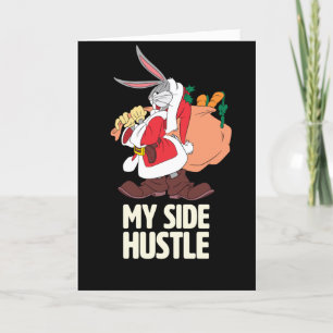 BUGS BUNNY™ Santa "My Side Hustle" Feestdagen Kaart