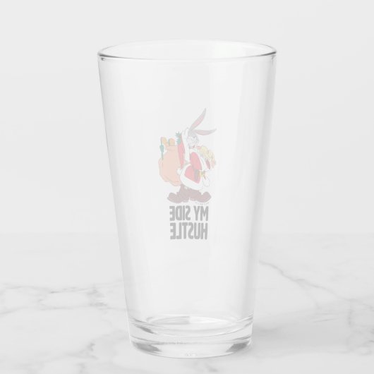 BUGS BUNNY™ Santa "My Side Hustle" Glas (Achterkant)