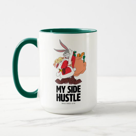 BUGS BUNNY™ Santa "My Side Hustle" Mok (Links)