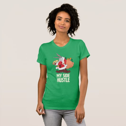 BUGS BUNNY™ Santa "My Side Hustle" T-shirt (Voorkant volledig)