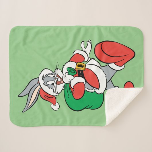 BUGS BUNNY™ Santa Sherpa Deken (Voorkant (horizontaal))