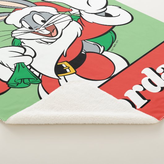 BUGS BUNNY™ Santa Waving Sherpa Deken (3/4)