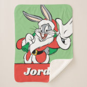 BUGS BUNNY™ Santa Waving Sherpa Deken (Voorkant)