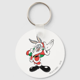 BUGS BUNNY™ Santa Waving Sleutelhanger
