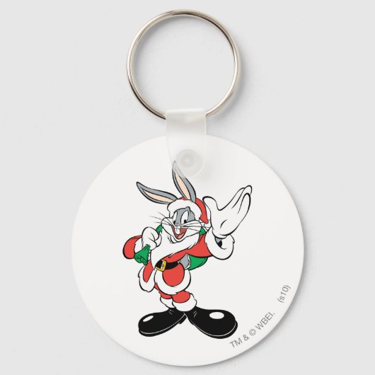 BUGS BUNNY™ Santa Waving Sleutelhanger (Voorkant)