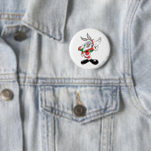 BUGS BUNNY™ Sinterklaas zwaait Ronde Button 5,7 Cm (In situ)