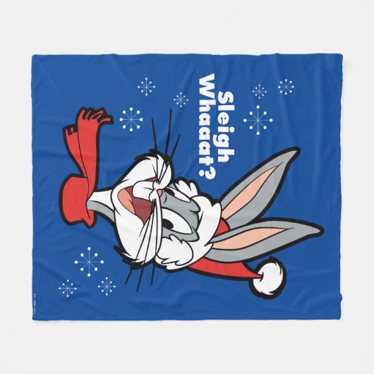 BUGS BUNNY™ "Sleigh Whaaat?" Fleece Deken (Voorkant (Horizontaal))