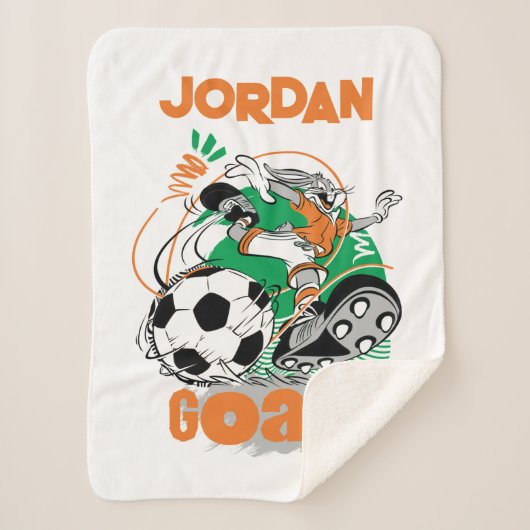 BUGS BUNNY™ Soccer Goal Sherpa Deken (Voorkant)