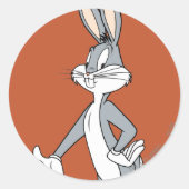 BUGS BUNNY™ Standing Ronde Sticker (Voorkant)