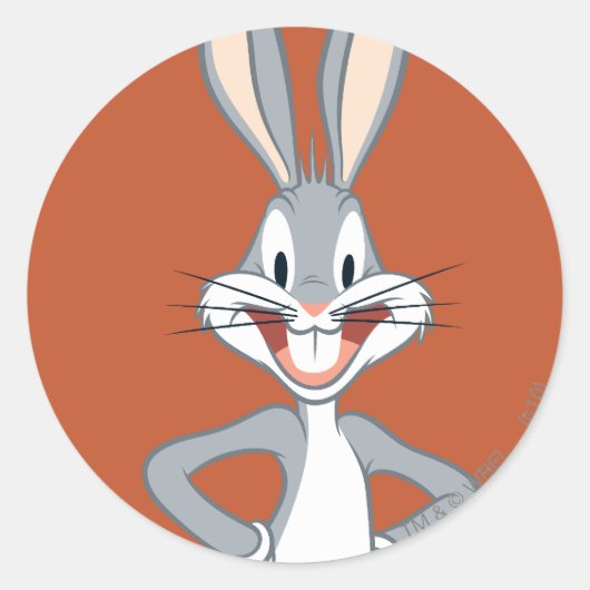 BUGS BUNNY™ Standing Ronde Sticker (Voorkant)