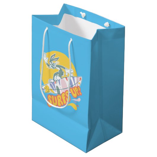 BUGS BUNNY™ - Surft omhoog! Medium Cadeauzakje (Voorkant Gekanteld)