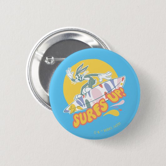 BUGS BUNNY™ - Surft omhoog! Ronde Button 5,7 Cm (Voorkant /achterkant)