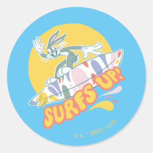 BUGS BUNNY™ - Surft omhoog! Ronde Sticker