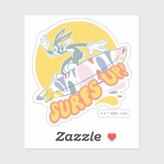 BUGS BUNNY™ - Surft omhoog! Sticker (Vel)