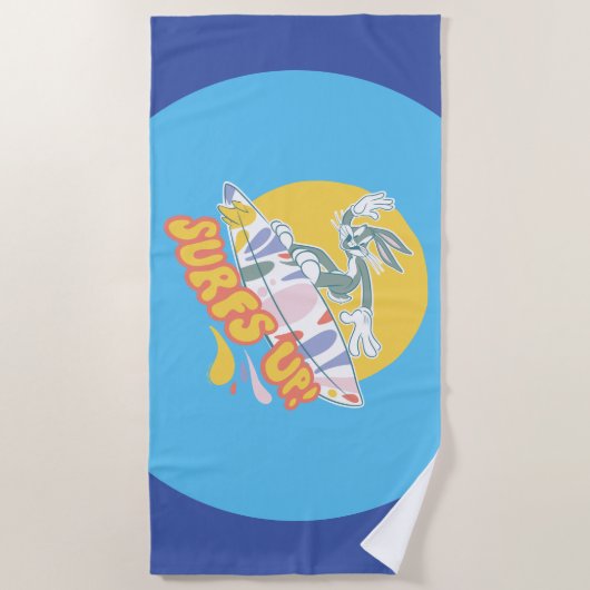 BUGS BUNNY™ - Surft omhoog! Strandlaken (Voorkant)
