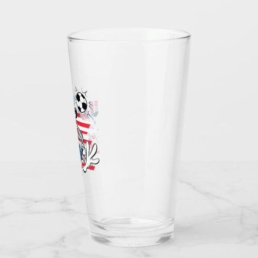 BUGS BUNNY™ Team USA Soccer Graphic Glas (Links)