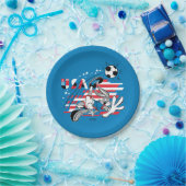 BUGS BUNNY™ Team USA Soccer Graphic Papieren Bordje (Feest)