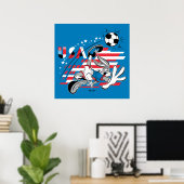 BUGS BUNNY™ Team USA Soccer Graphic Poster (Thuiskantoor)