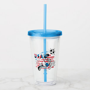 BUGS BUNNY™ Team USA Voetbal Grafisch Acryl Drinkbeker