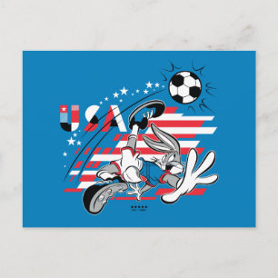 BUGS BUNNY™ Team USA Voetbal Grafisch Briefkaart