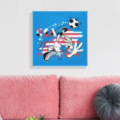 BUGS BUNNY™ Team USA Voetbal Grafisch Canvas Afdruk (Insitu (Woonkamer))
