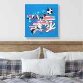 BUGS BUNNY™ Team USA Voetbal Grafisch Canvas Afdruk (Insitu (Slaapkamer))