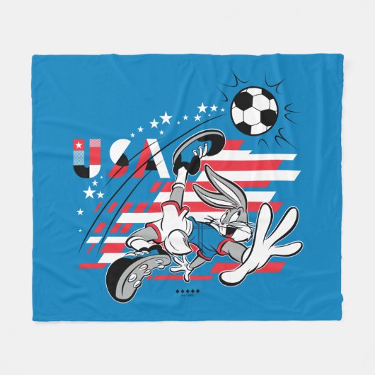 BUGS BUNNY™ Team USA Voetbal Grafisch Fleece Deken (Voorkant (Horizontaal))