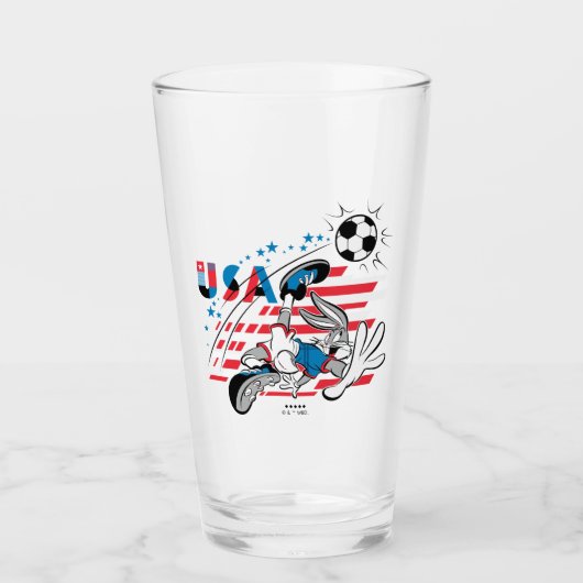BUGS BUNNY™ Team USA Voetbal Grafisch Glas (Voorkant)