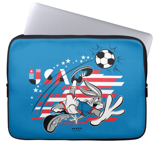 BUGS BUNNY™ Team USA Voetbal Grafisch Laptop Sleeve (Voorkant)