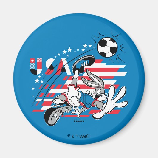 BUGS BUNNY™ Team USA Voetbal Grafisch Magneet (Voorkant)