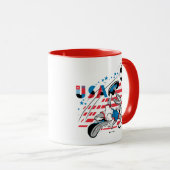 BUGS BUNNY™ Team USA Voetbal Grafisch Mok (Voorkant rechts)