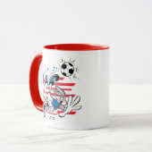 BUGS BUNNY™ Team USA Voetbal Grafisch Mok (Voorkant links)