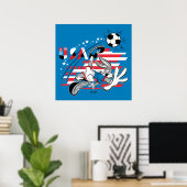 BUGS BUNNY™ Team USA Voetbal Grafisch Poster (Thuiskantoor)