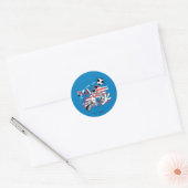 BUGS BUNNY™ Team USA Voetbal Grafisch Ronde Sticker (Envelop)