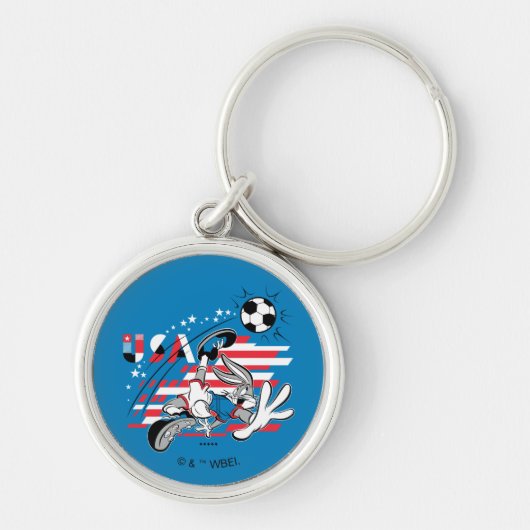 BUGS BUNNY™ Team USA Voetbal Grafisch Sleutelhanger (Voorkant)