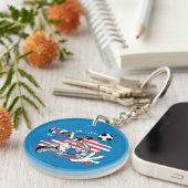 BUGS BUNNY™ Team USA Voetbal Grafisch Sleutelhanger (Voorkant Rechts)