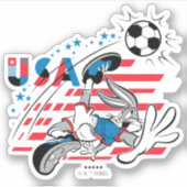 BUGS BUNNY™ Team USA Voetbal Grafisch Sticker (Voorkant)
