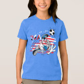 BUGS BUNNY™ Team USA Voetbal Grafisch Tri-Blend Shirt (Voorkant)