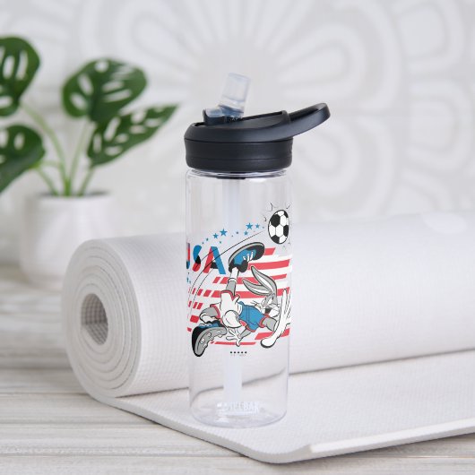 BUGS BUNNY™ Team USA Voetbal Grafisch Waterfles (Links)