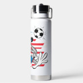 BUGS BUNNY™ Team USA Voetbal Grafisch Waterfles (Achterkant)
