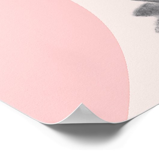 BUGS BUNNY™ Thinker Light Roze Poster (Hoek)