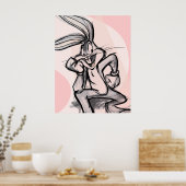 BUGS BUNNY™ Thinker Light Roze Poster (Keuken)