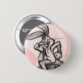BUGS BUNNY™ Thinker Light Roze Ronde Button 5,7 Cm (Voorkant /achterkant)