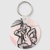 BUGS BUNNY™ Thinker Light Roze Sleutelhanger (Voorkant)