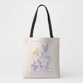 BUGS BUNNY™, TWEETY™, SYLVESTER™ Square Doelstelli Tote Bag (Voorkant)