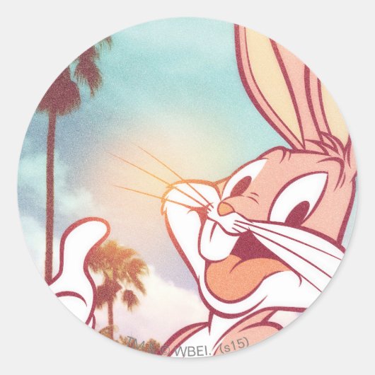 BUGS BUNNY™ Vakantie foto Ronde Sticker (Voorkant)
