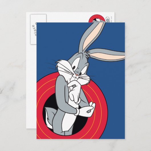 BUGS BUNNY™ via LOONEY TUNES™ Rings Briefkaart (Voorkant / Achterkant)
